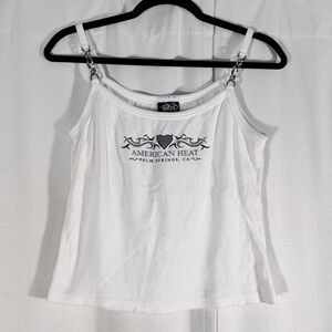 Y2K Biker Design American Heat Tank Top